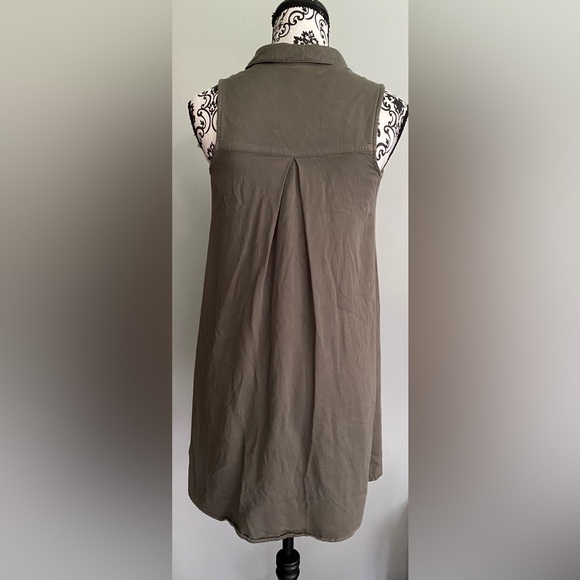 ‼️SOLD‼️ Mossimo Supply Co Collard Chambray Olive Shirt Dress Women's Size XS🩷 - Picture 2 of 5